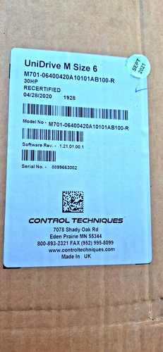Control techniques m706 - control,